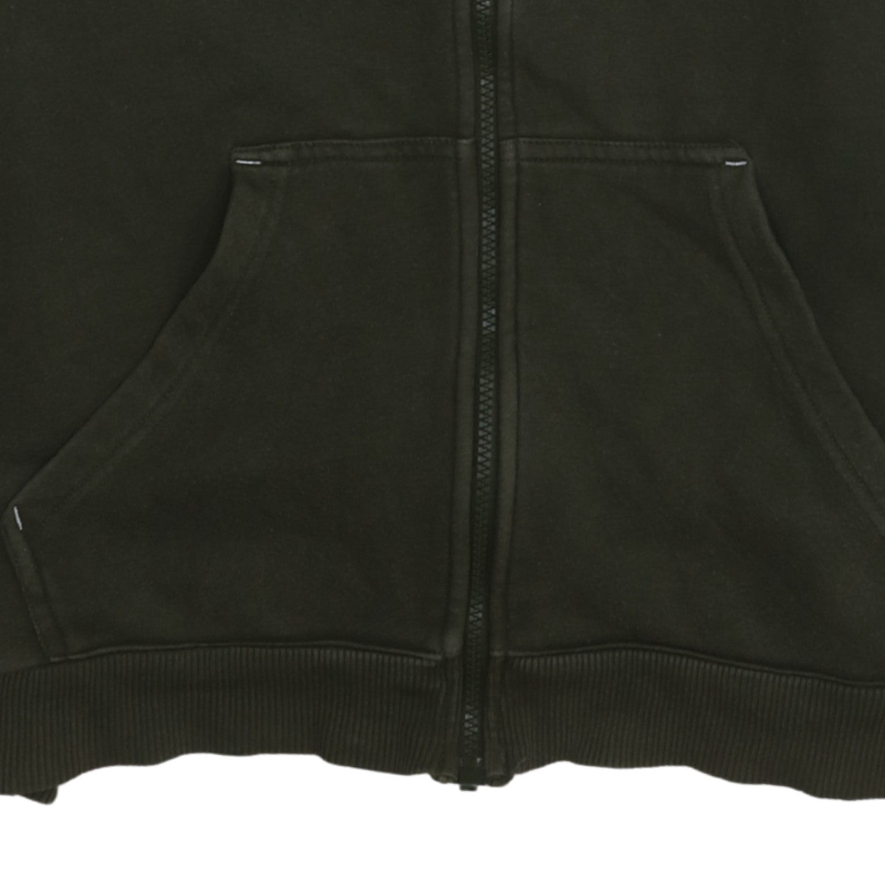 adidas Men's Green Full Zip Hoodie Size M with Logo and Stripes