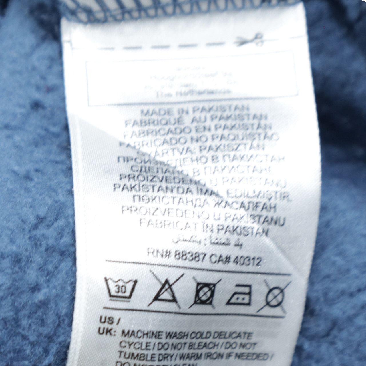Adidas Men Blue Pullover Hoodie L Regular Fit Logo Sportswear
