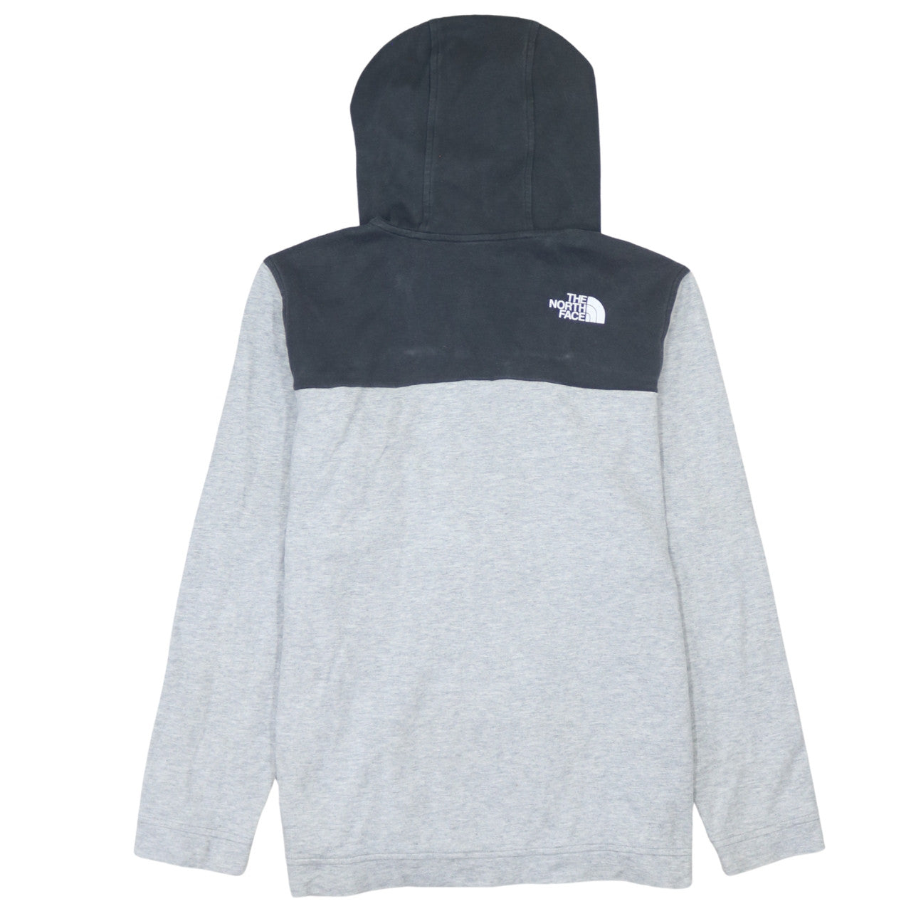 The North Face Boys Grey & Black 1/4 Zip Hoodie XL - Cotton Blend Outdoor Layer