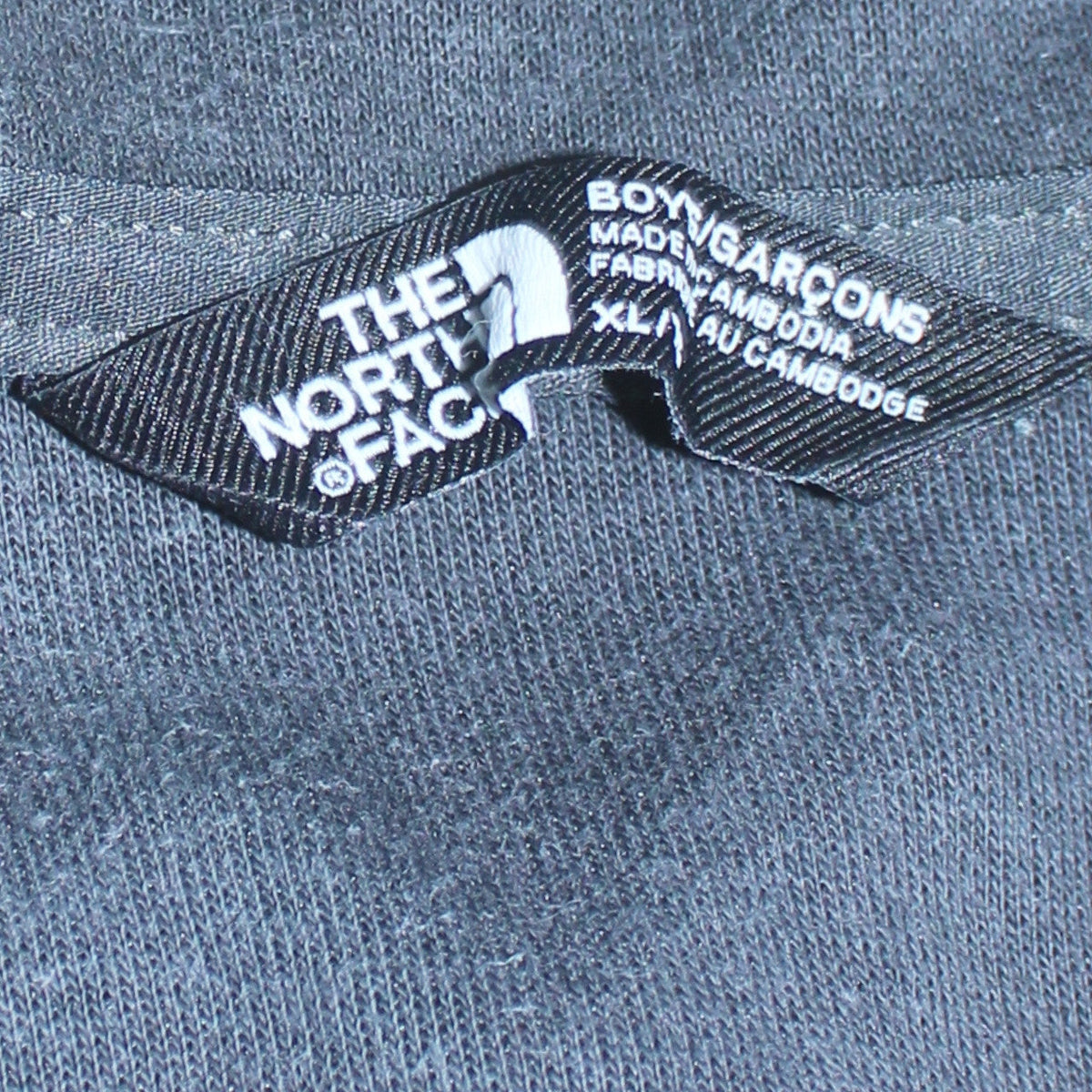 The North Face Boys Grey & Black 1/4 Zip Hoodie XL - Cotton Blend Outdoor Layer