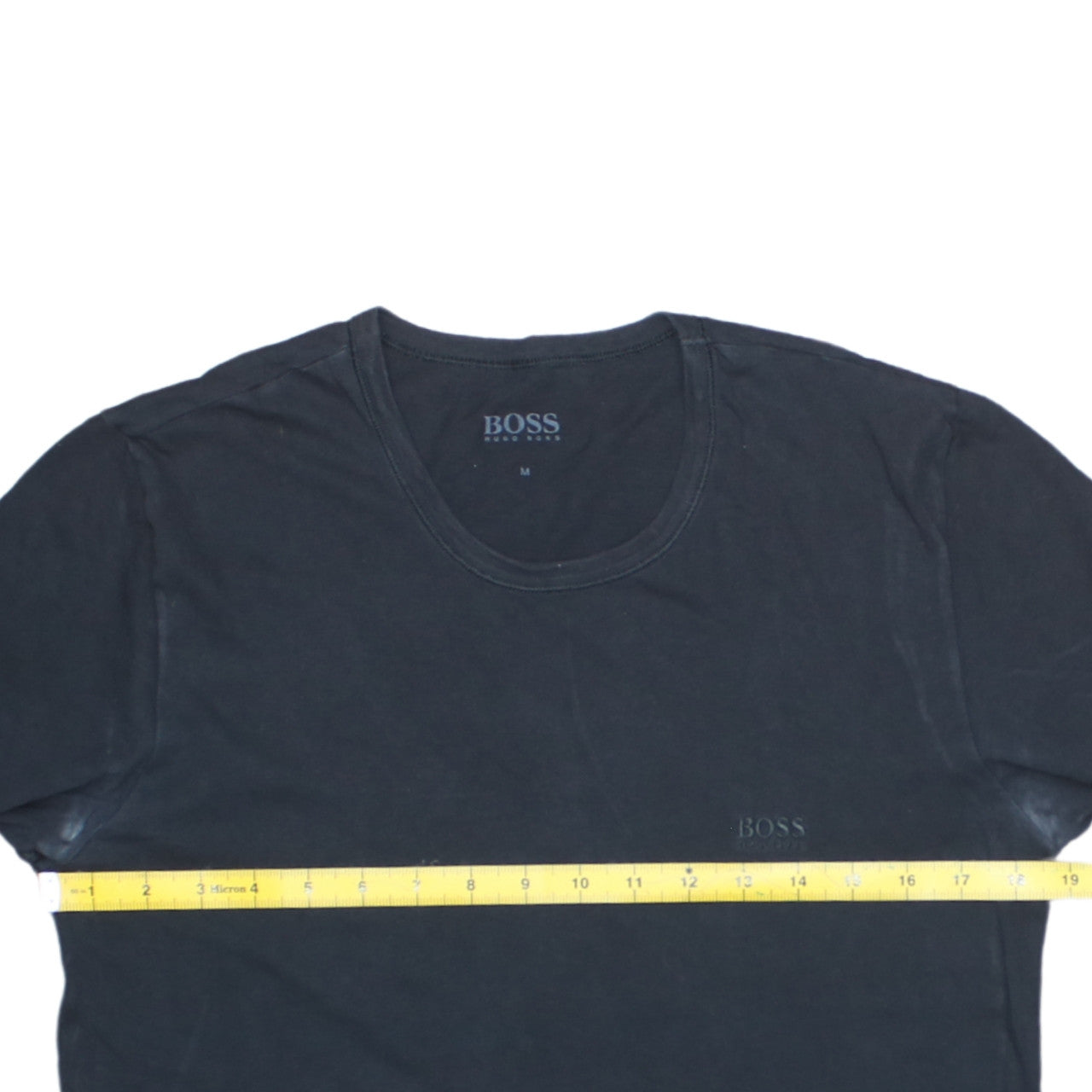 Hugo Boss Men's Black Crew Neck Cotton T-Shirt Size M Regular Fit