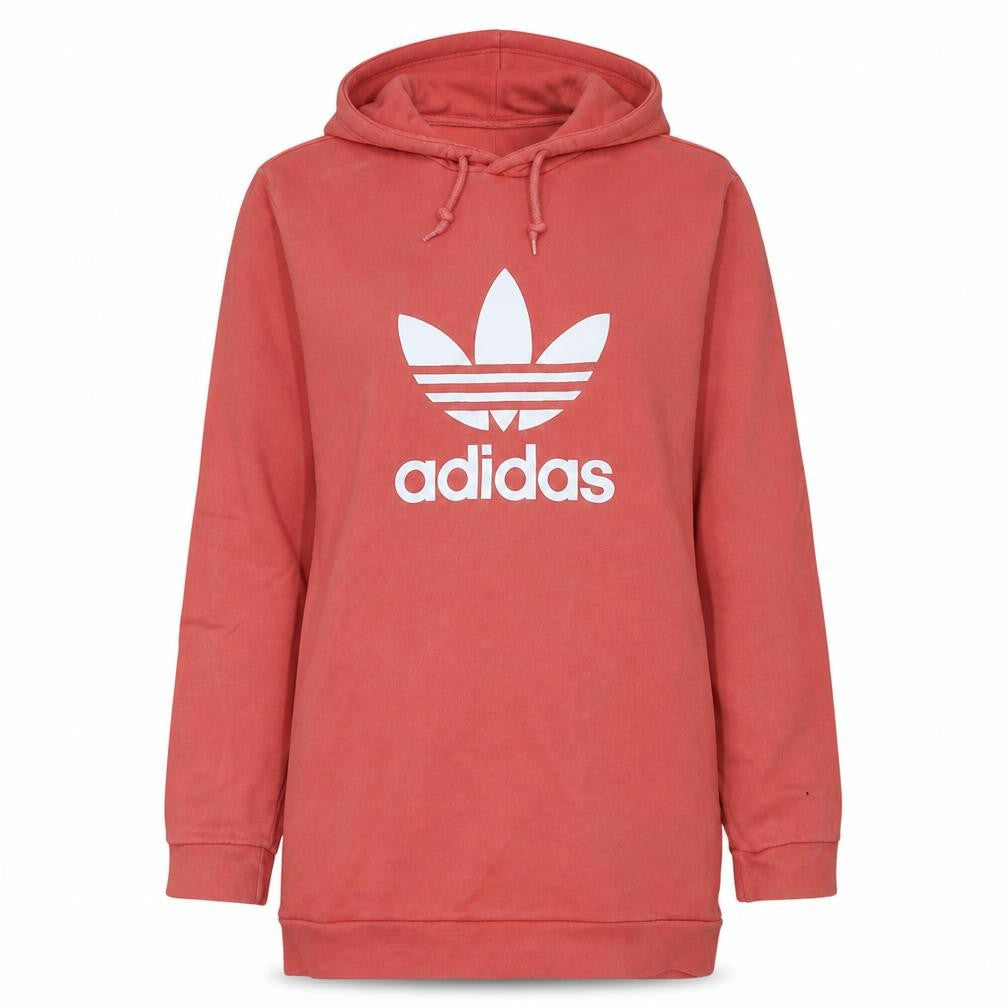 Adidas Women’s Coral Hoodie Pullover Large Logo Cotton Casual Wear