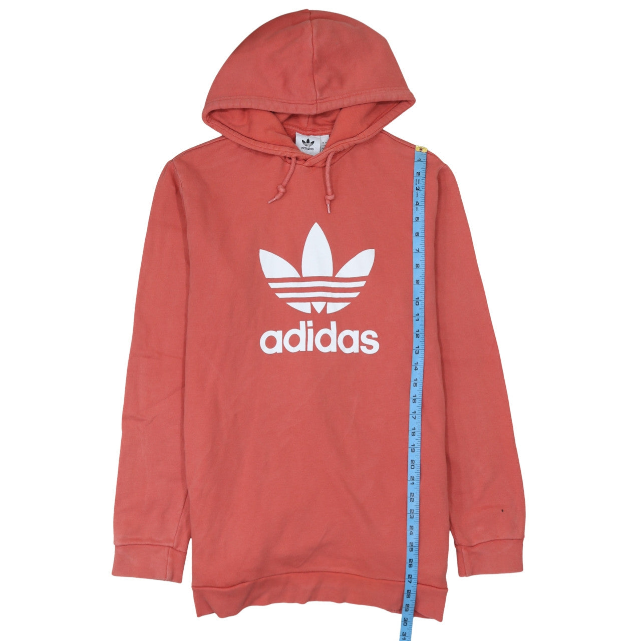 Adidas Women’s Coral Hoodie Pullover Large Logo Cotton Casual Wear