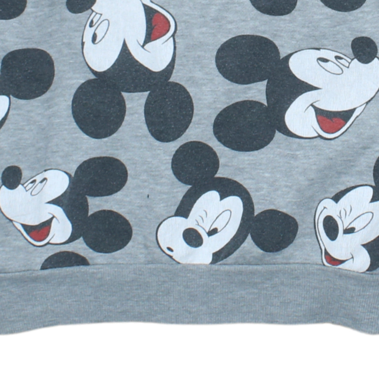 Disney Women Grey Mickey Mouse Print Pullover Sweatshirt Size S
