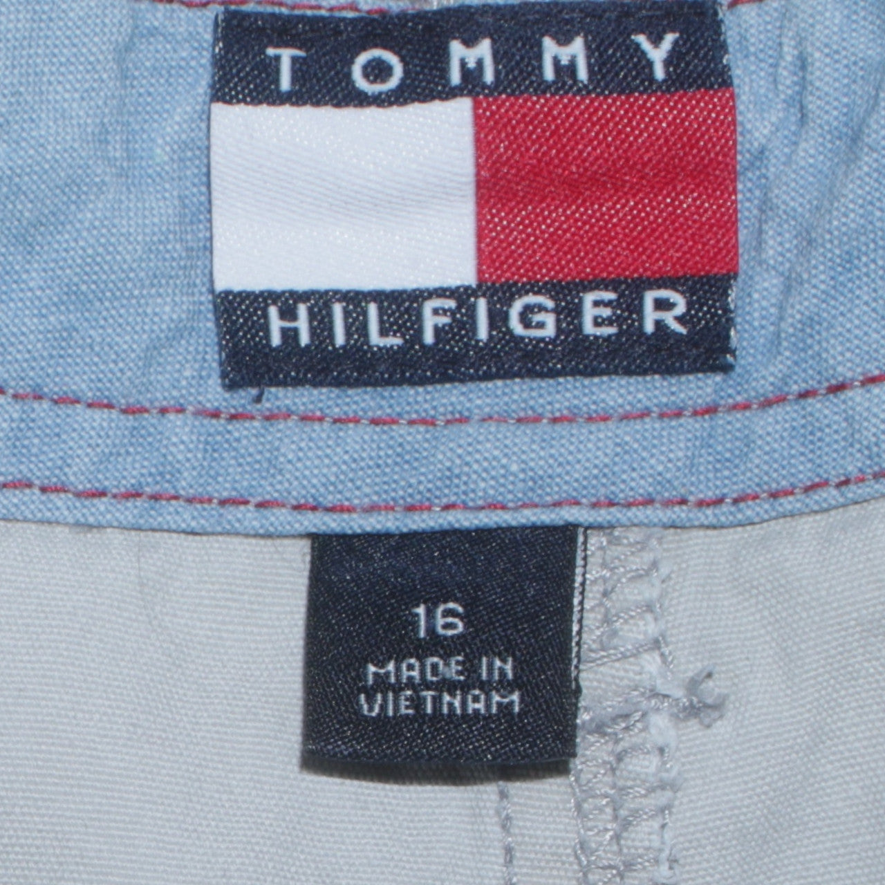 Tommy Hilfiger Boys Blue Cargo Shorts Size 16 Years Cotton Twill