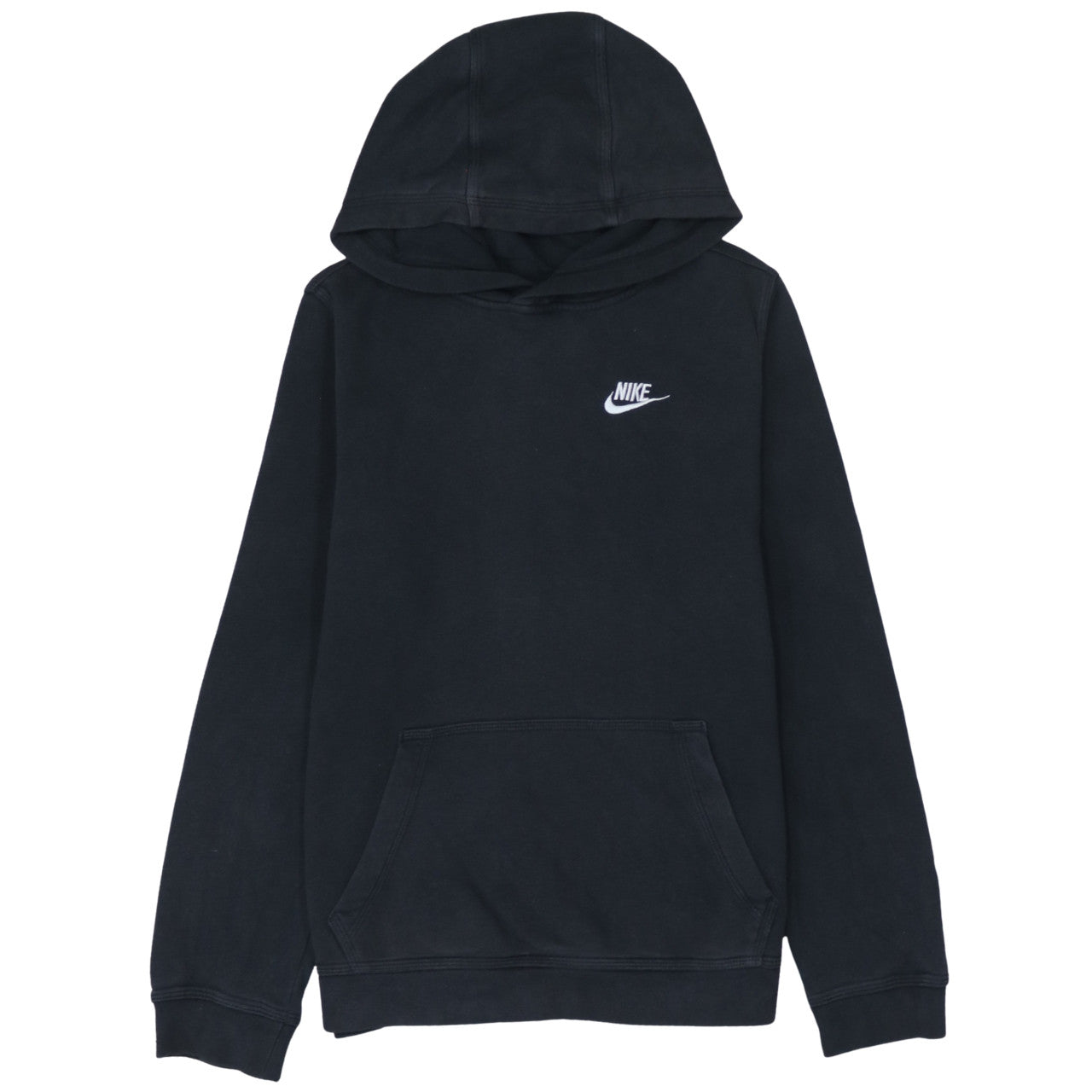 Nike Boys Black XL Pullover Hoodie Sweatshirt with White Logo