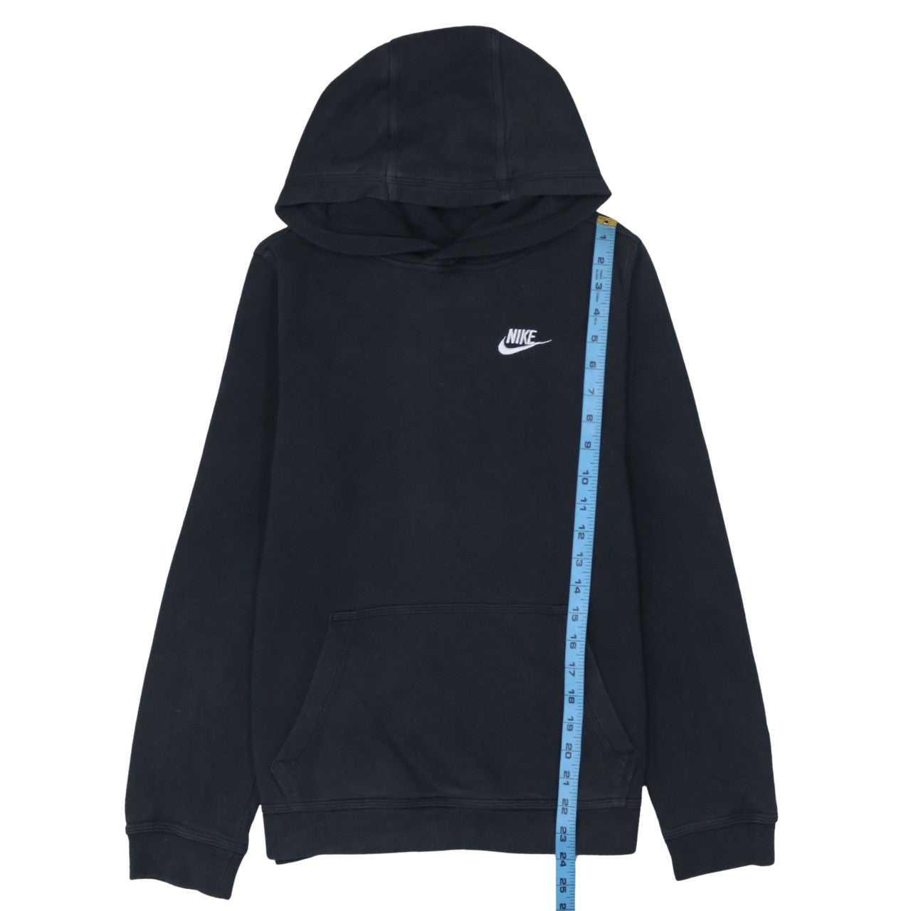 Nike Boys Black XL Pullover Hoodie Sweatshirt with White Logo
