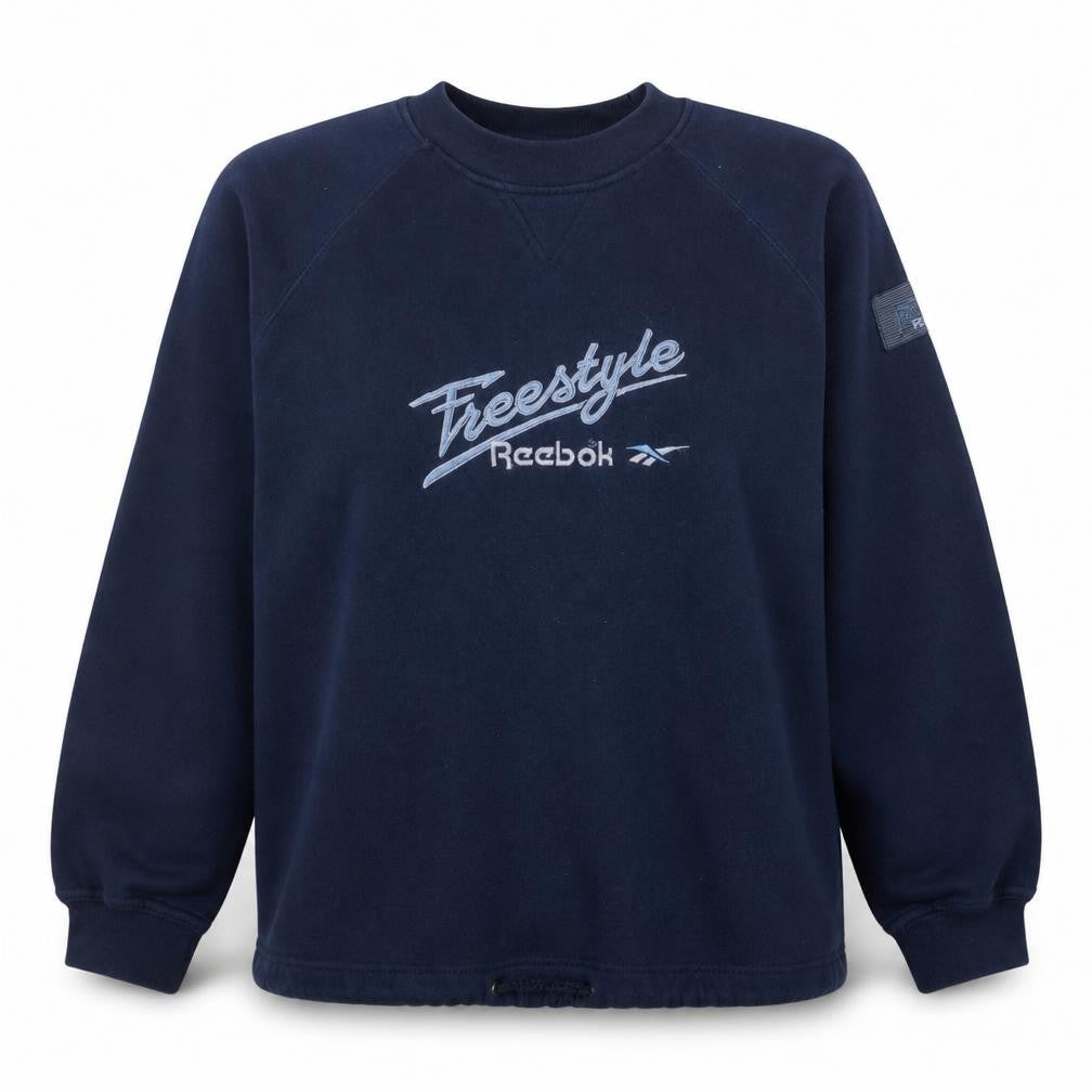 Reebok Women Navy Blue Freestyle Pullover Sweatshirt Size M