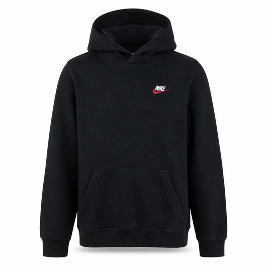 Nike Boys Black XL Pullover Hoodie with Embroidered Logo