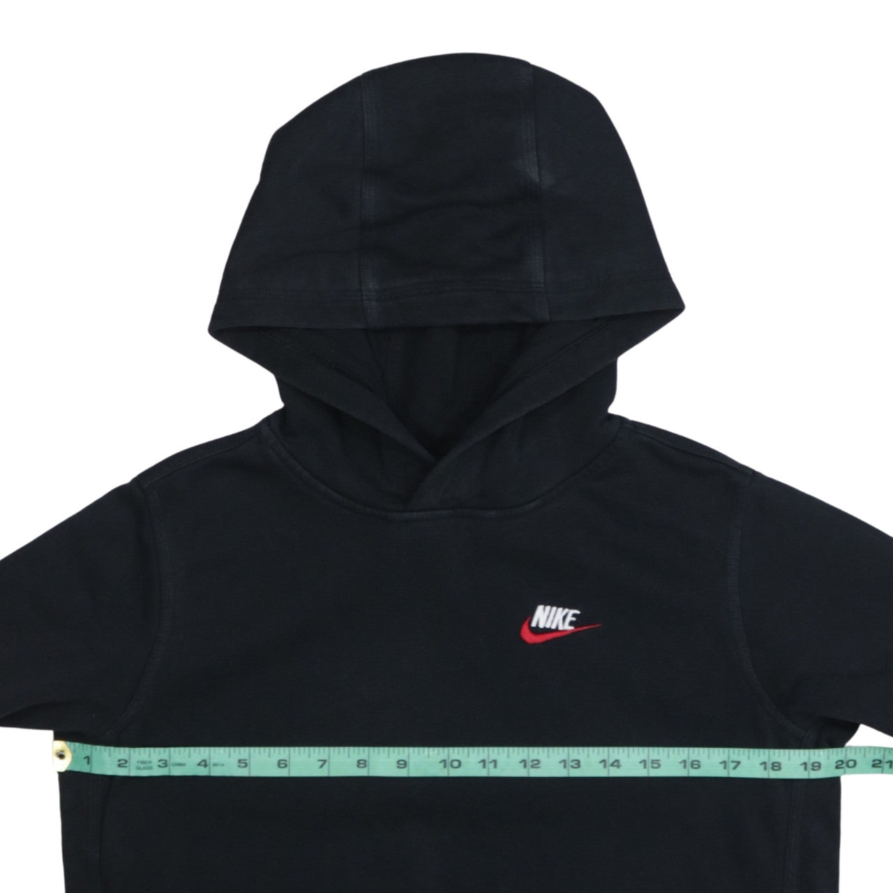 Nike Boys Black XL Pullover Hoodie with Embroidered Logo