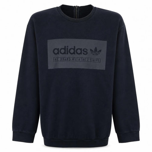 adidas Men's Black Crew Neck Pullover Sweatshirt M