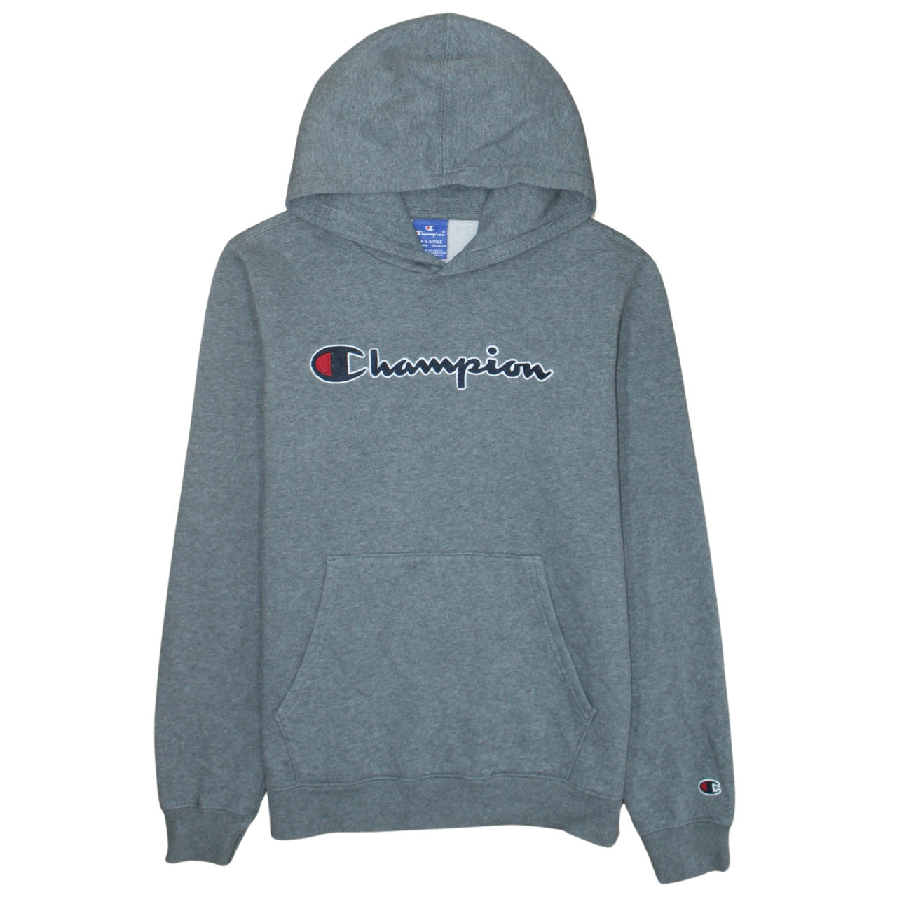 Champion Boys Grey Pullover Hoodie Size 15-16 Years Embroidered Logo