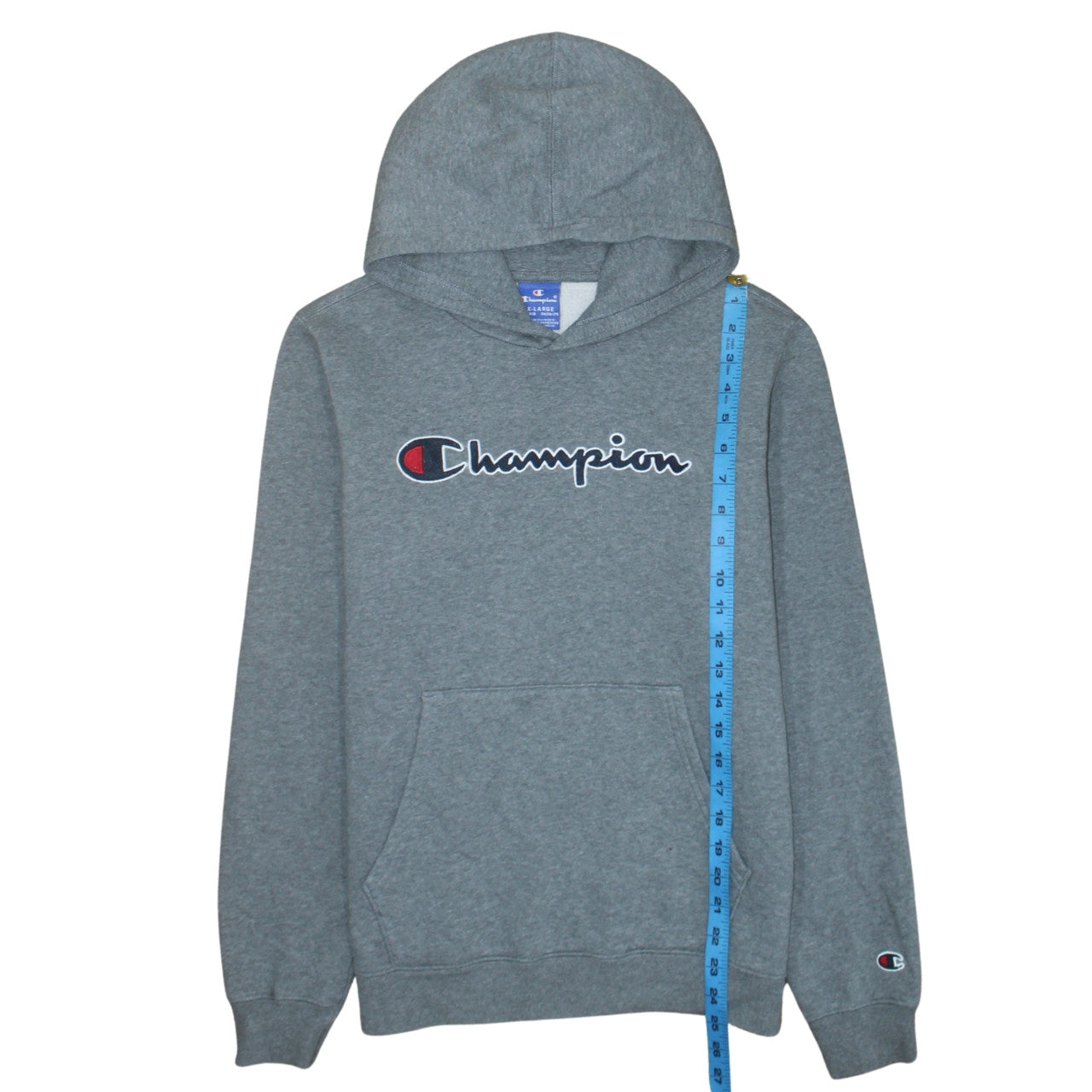 Champion Boys Grey Pullover Hoodie Size 15-16 Years Embroidered Logo