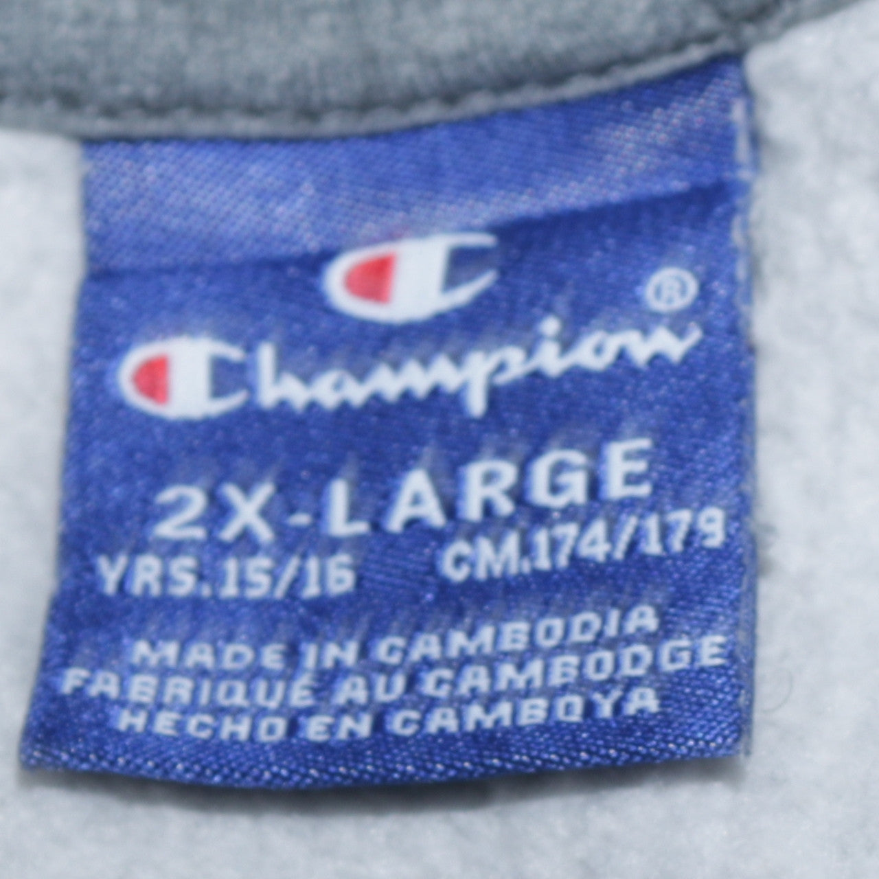 Champion Boys Grey Pullover Hoodie Size 15-16 Years Embroidered Logo