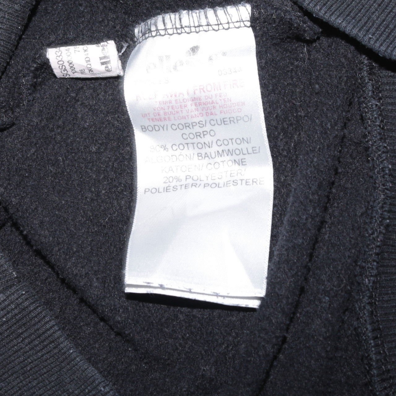 Ellesse Womens Black Pullover Hoodie UK 6 Cotton Blend Logo Casual