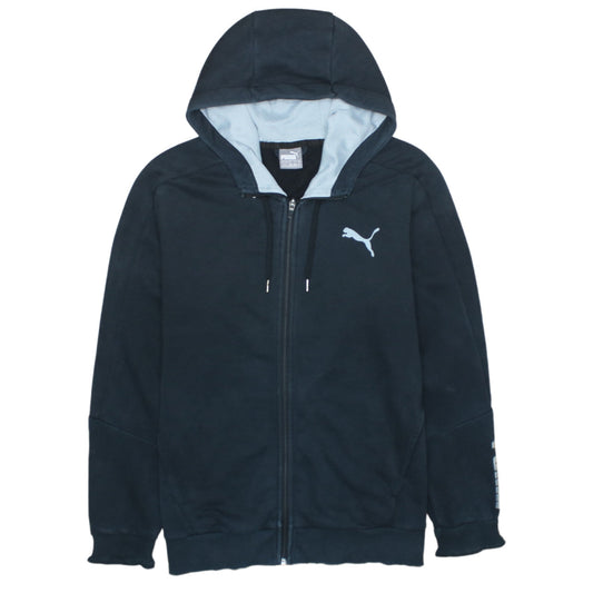 Puma Men’s Black Full Zip Hoodie M Fleece Sweatshirt