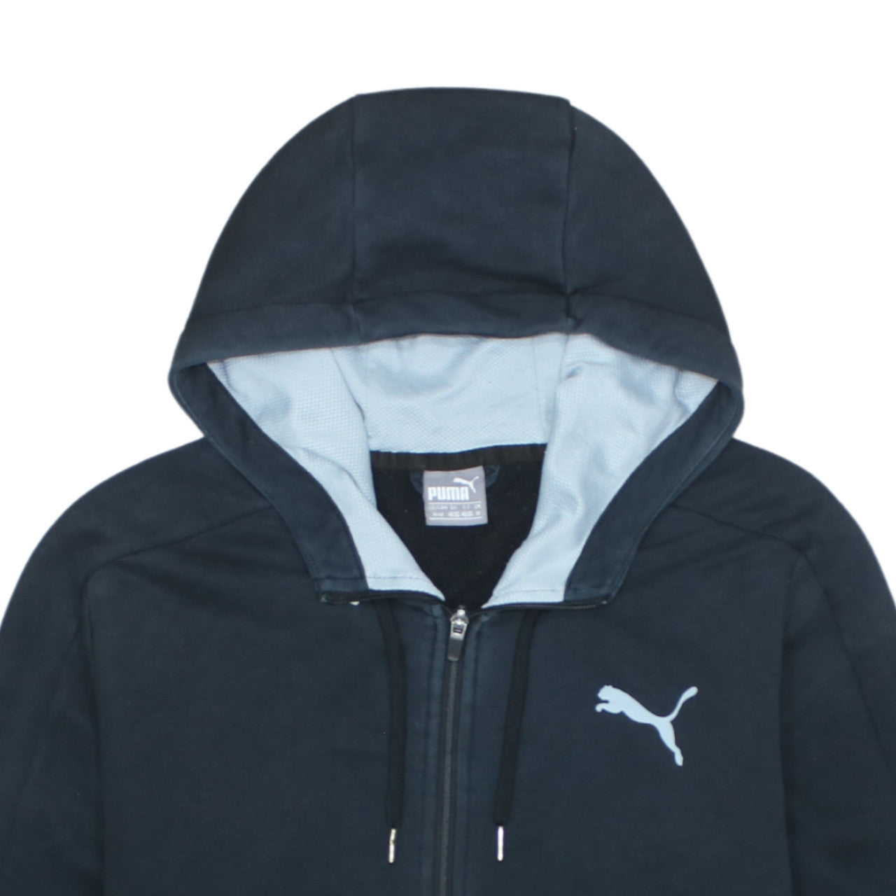 Puma Men’s Black Full Zip Hoodie M Fleece Sweatshirt