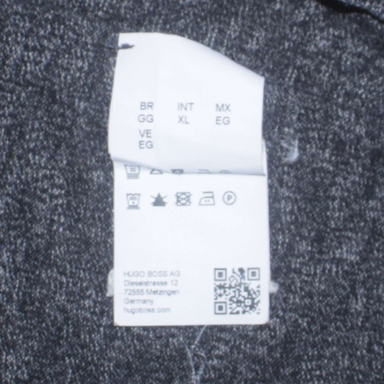 Hugo Boss Men’s Grey Slim Fit Crew Neck Knit Sweatshirt XL
