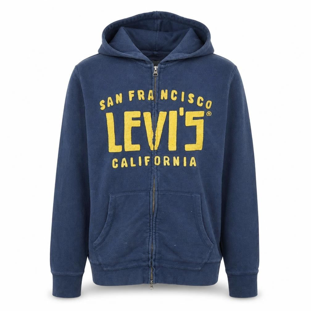 Levi's Men's Blue Full Zip Hoodie M Classic Logo Sweatshirt
