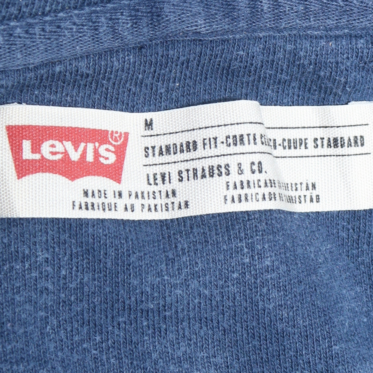 Levi's Men's Blue Full Zip Hoodie M Classic Logo Sweatshirt