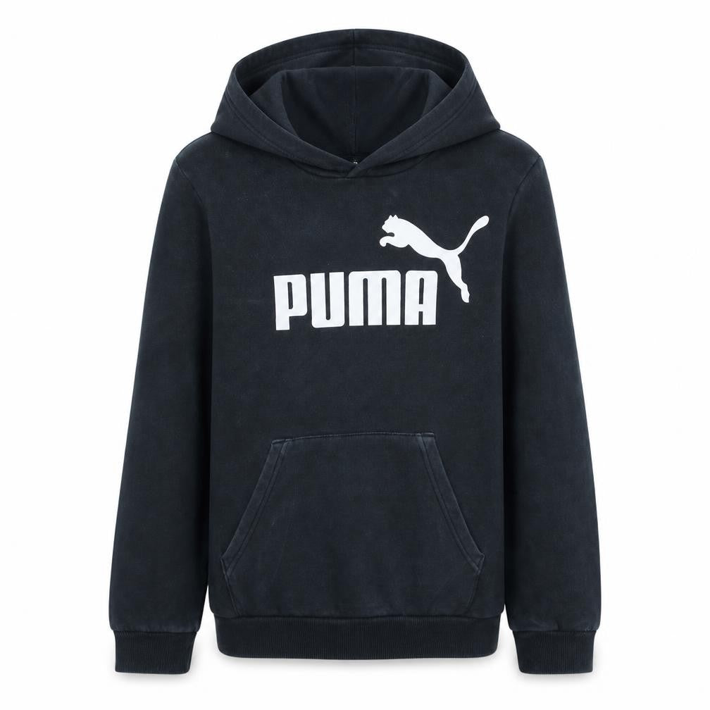 Puma Boys Black Fleece Pullover Hoodie 13-14 Years Regular Fit