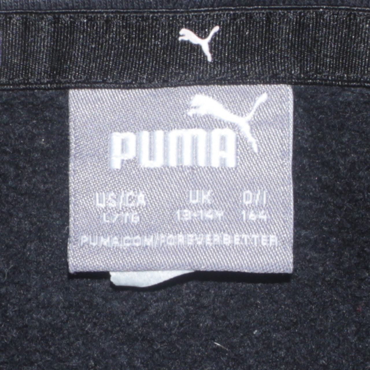 Puma Boys Black Fleece Pullover Hoodie 13-14 Years Regular Fit