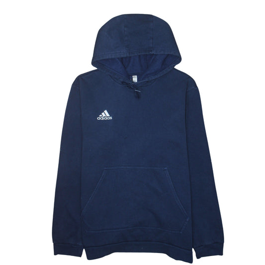 Adidas Men's Blue Pullover Hoodie Size L Sports Fleece Sweatshirt