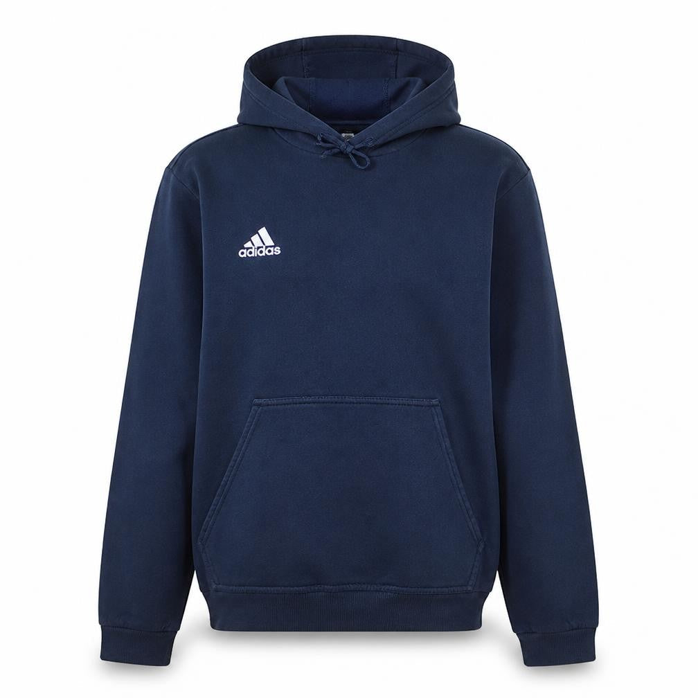 Adidas Men's Blue Pullover Hoodie Size L Sports Fleece Sweatshirt