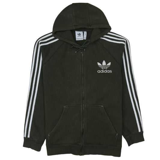 Adidas Men's Green Full Zip Hoodie M Sports Fleece Sweatshirt