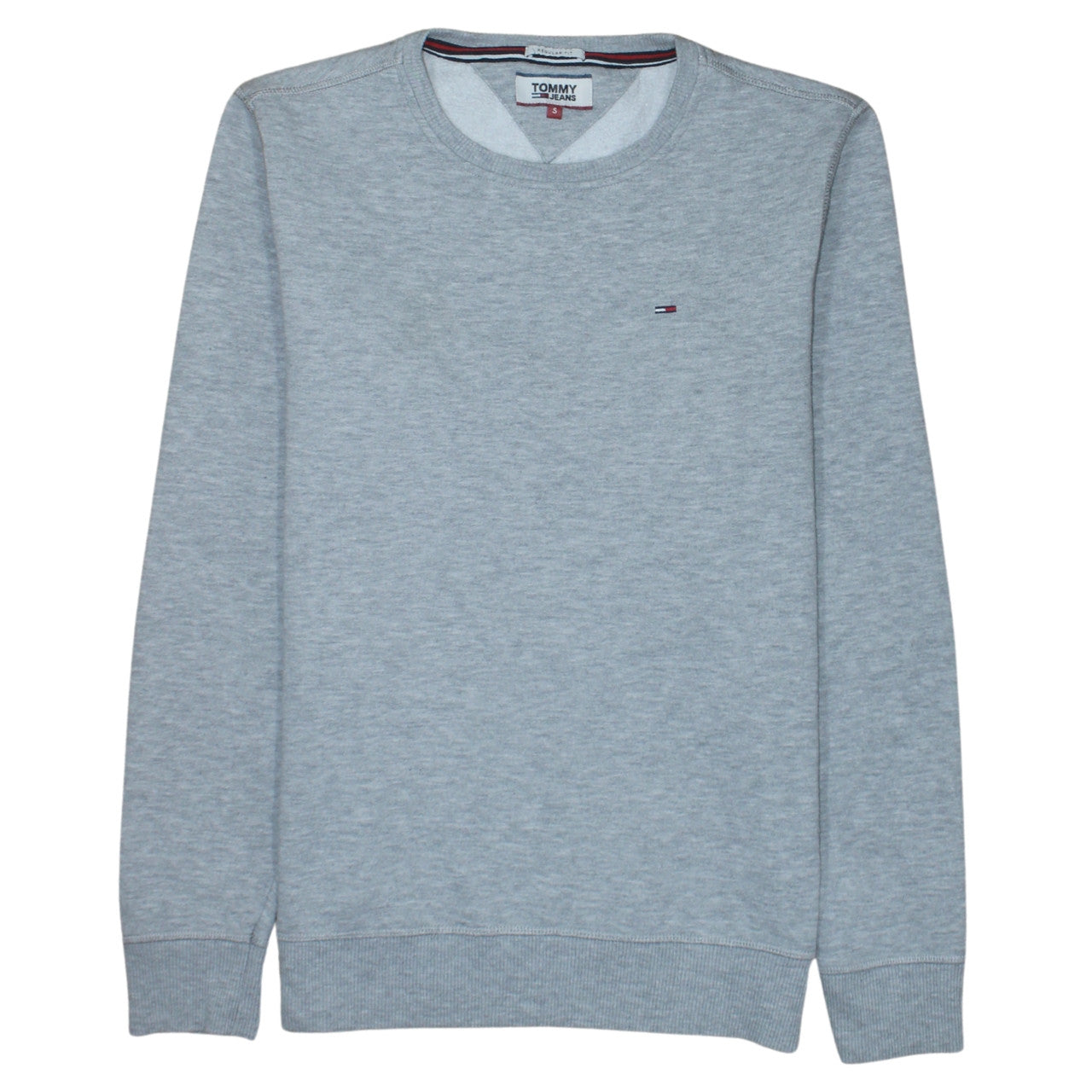 Tommy Jeans Men's Grey Crew Neck Regular Fit Sweatshirt Size S