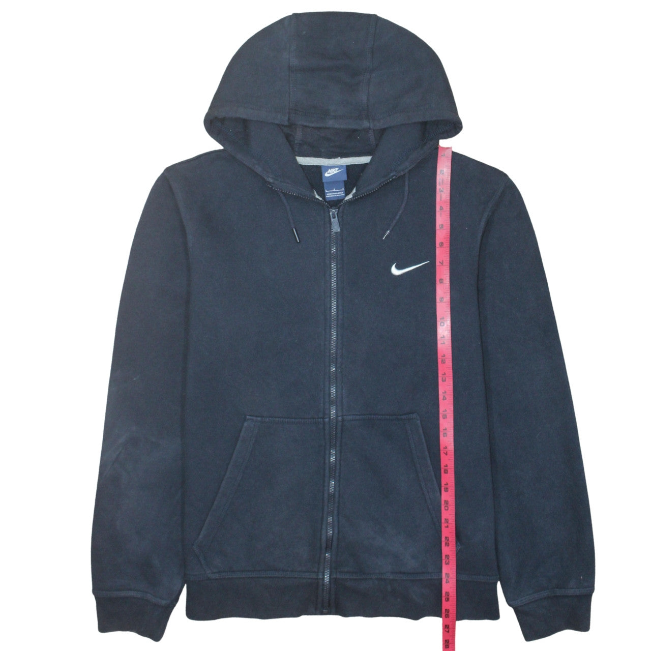 Nike Men's Black Full Zip Hoodie Sweatshirt Size L Cotton Blend