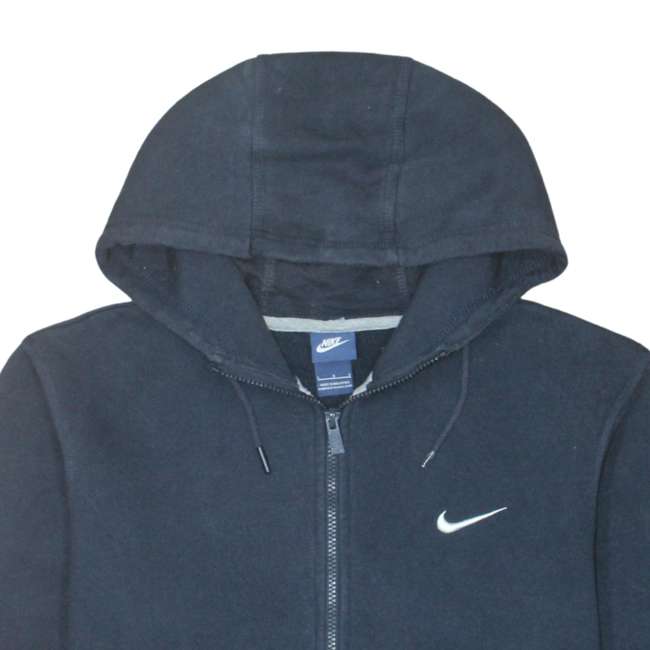 Nike Men's Black Full Zip Hoodie Sweatshirt Size L Cotton Blend
