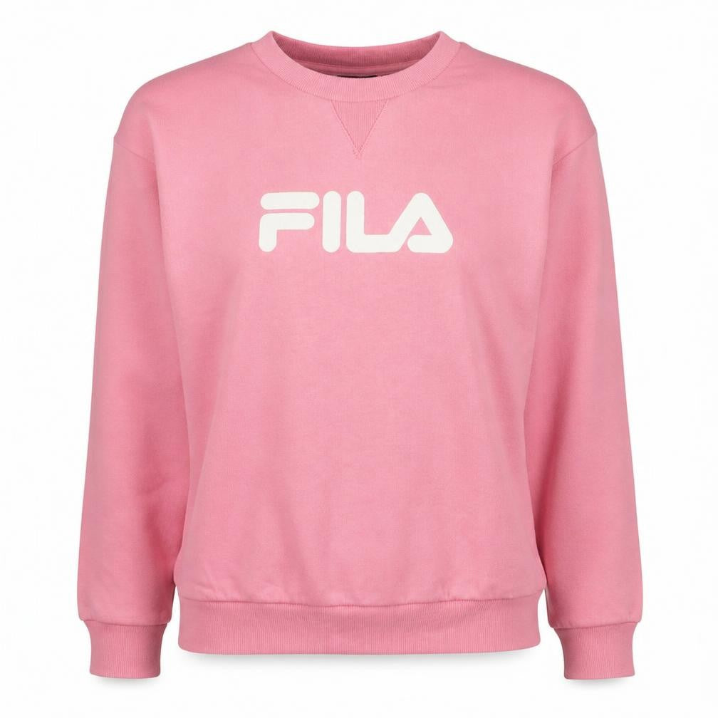 Fila Women’s Pink Logo Pullover Sweatshirt XL Regular Fit