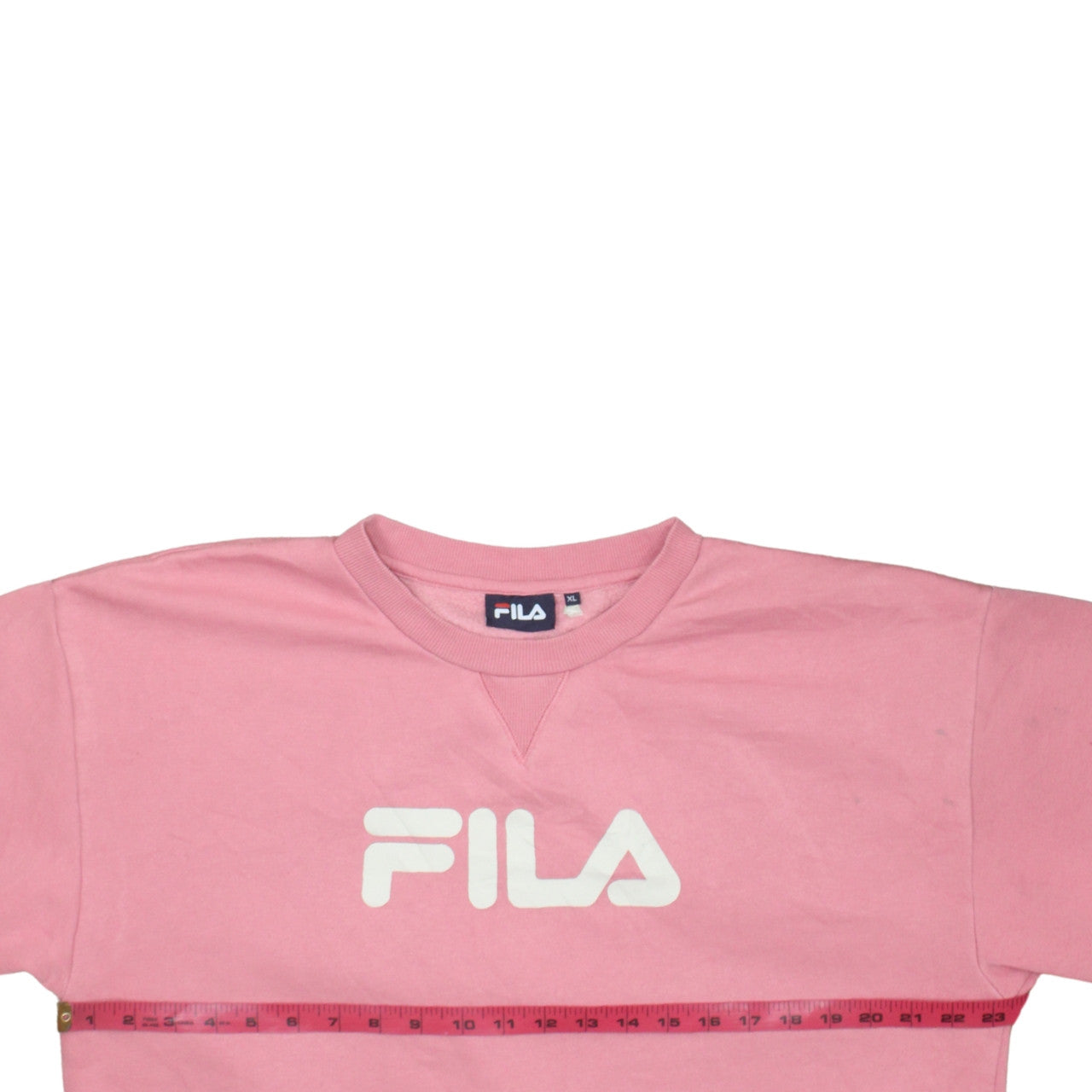 FILA Women’s Pink Logo Pullover Sweatshirt XL Regular Fit
