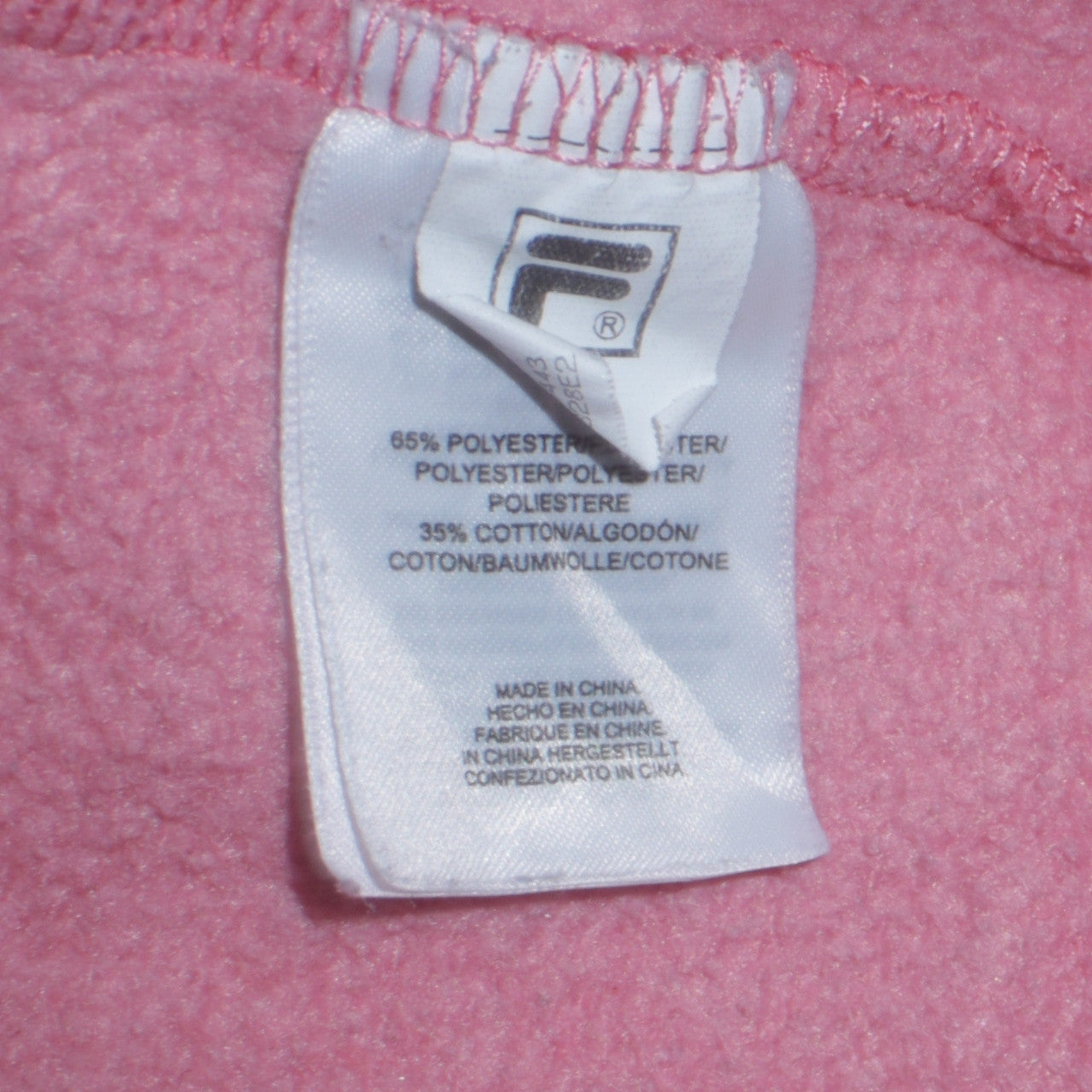 FILA Women’s Pink Logo Pullover Sweatshirt XL Regular Fit