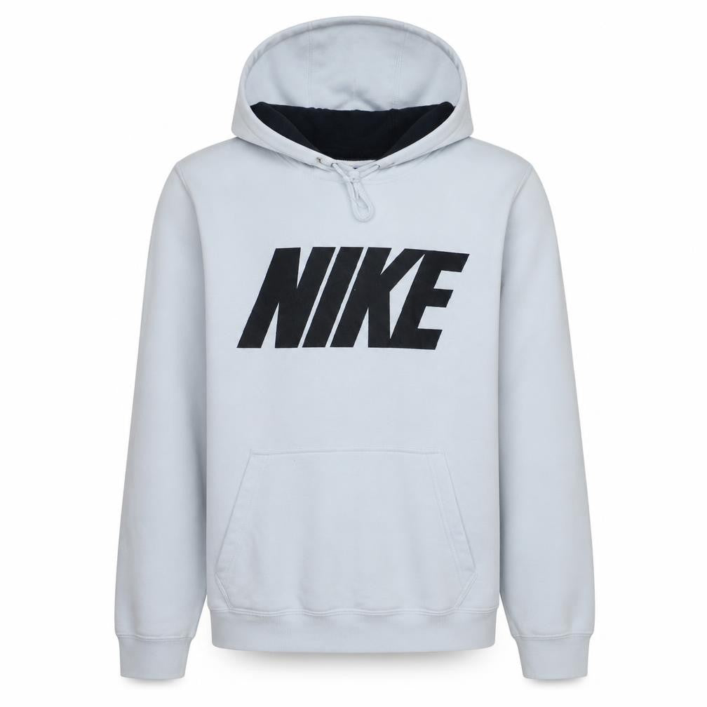 Nike Men's White Pullover Hoodie Small Graphic Logo Sweatshirt