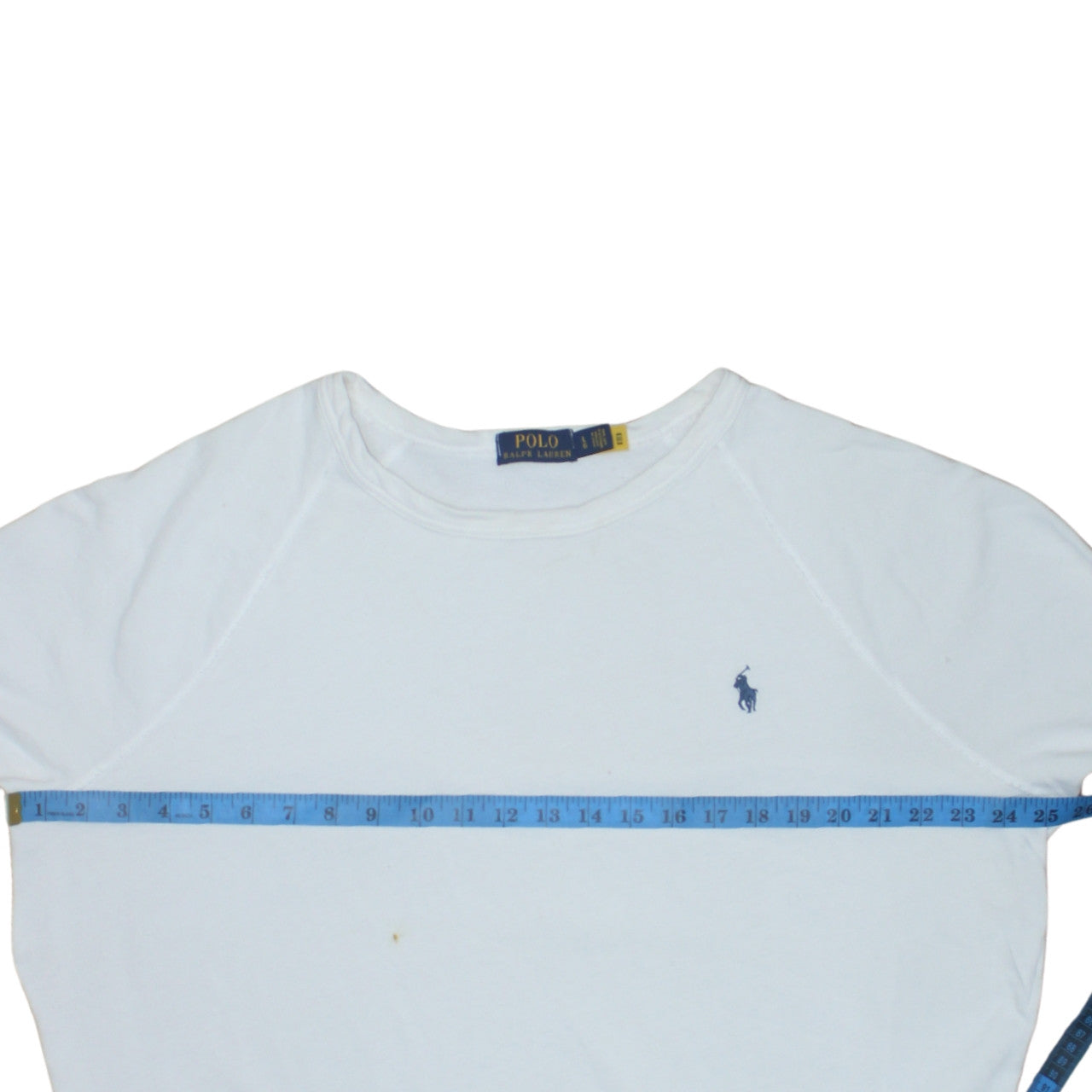Ralph Lauren Men’s White Crew Neck Cotton Sweatshirt Size L
