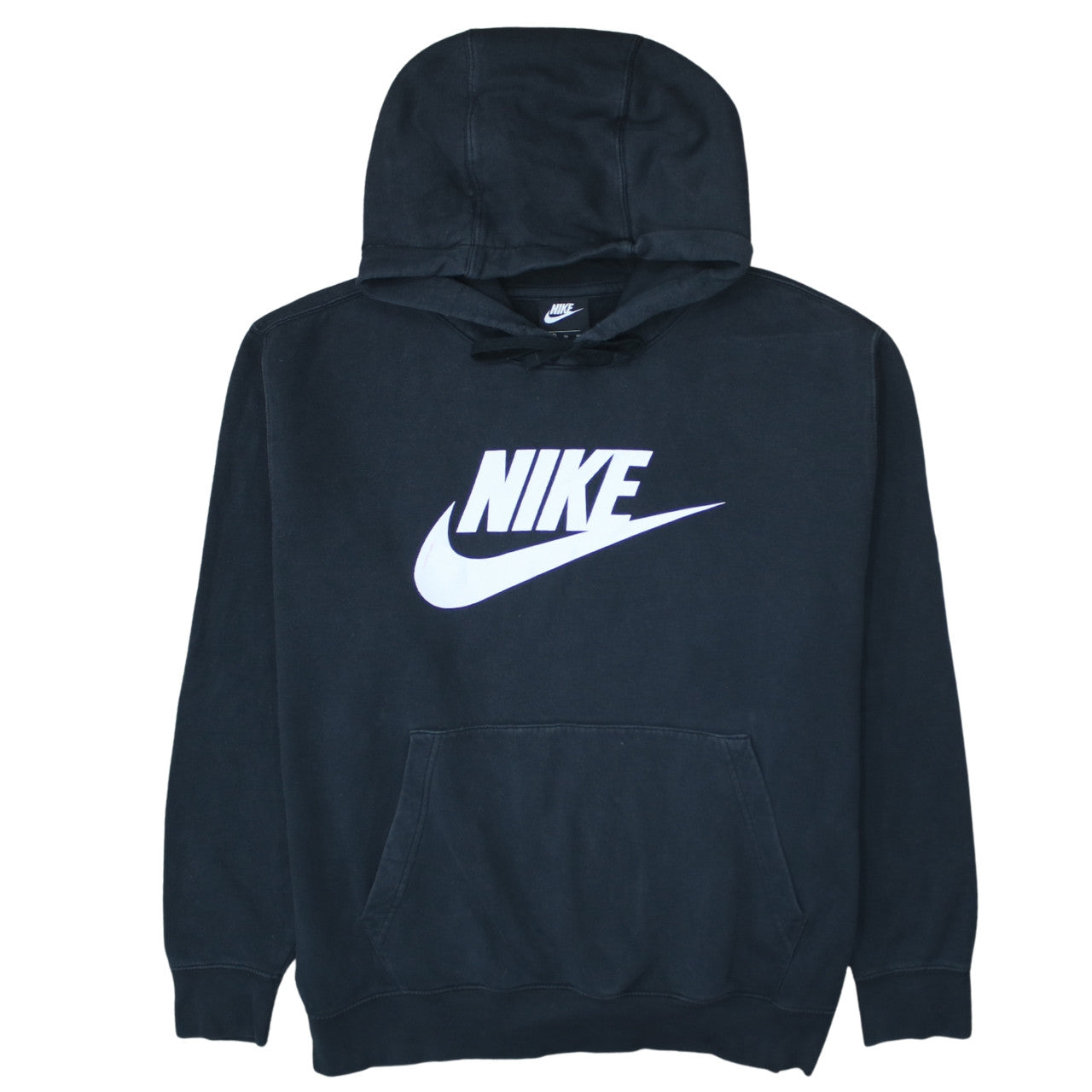 Nike Men's Black XL Pullover Hoodie with Logo Print