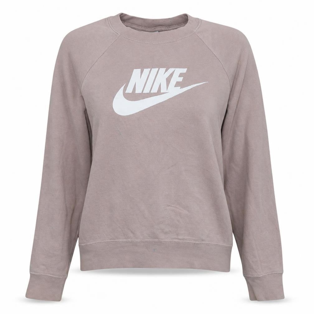 Nike Womens Pink Logo Pullover Sweatshirt Size S Crew Neck