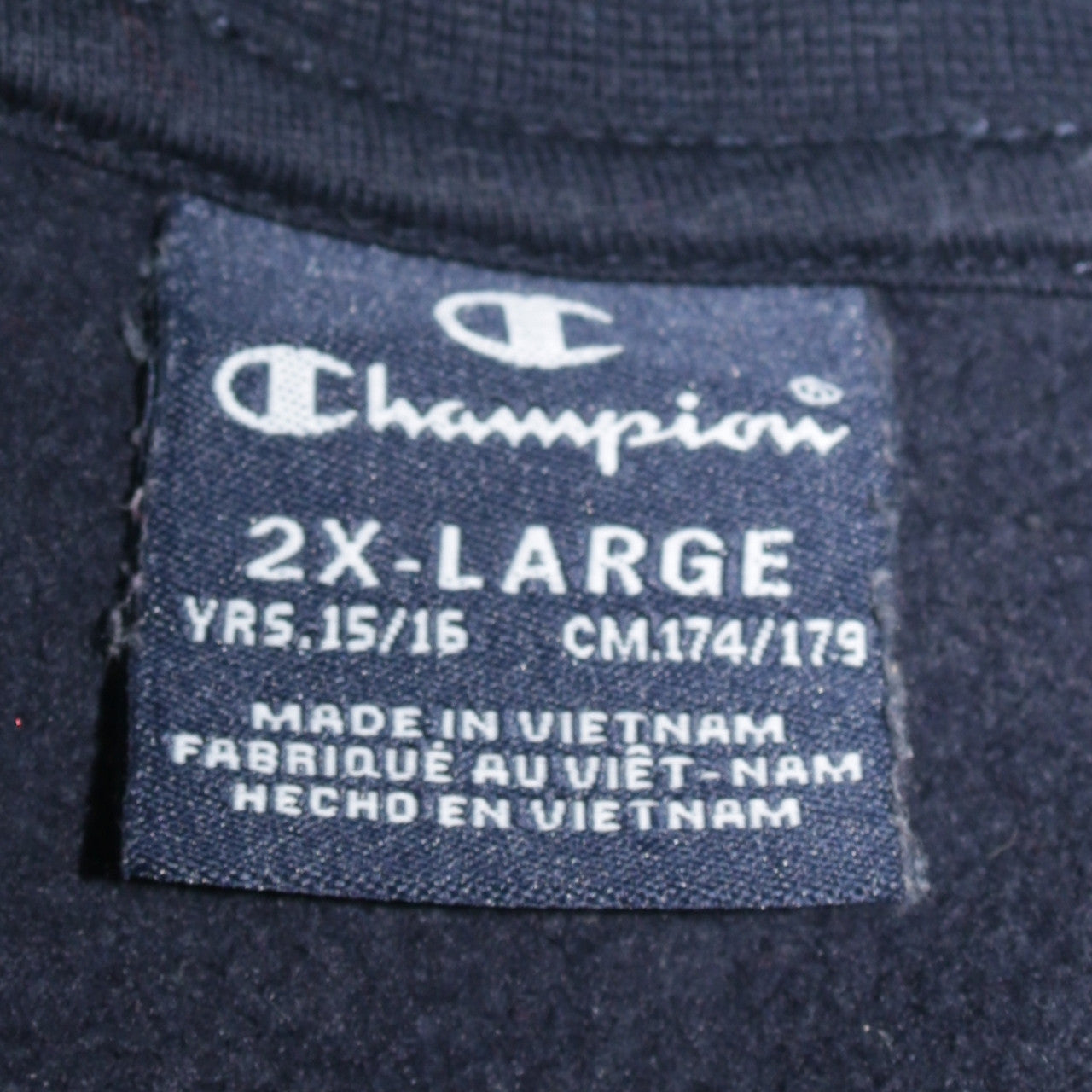 Champion Boys Black Pullover Sweatshirt 15-16 Years Logo Crew Neck Fleece