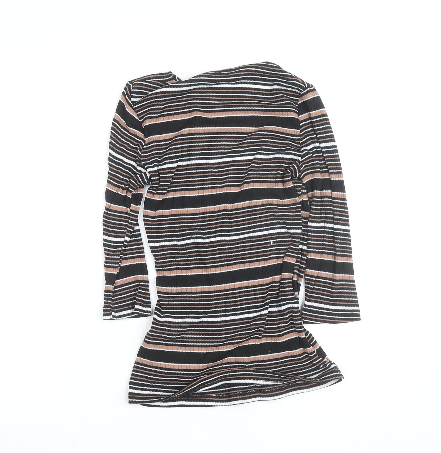 Dorothy Perkins Women's Multicoloured Stripe Wrap Top UK 10