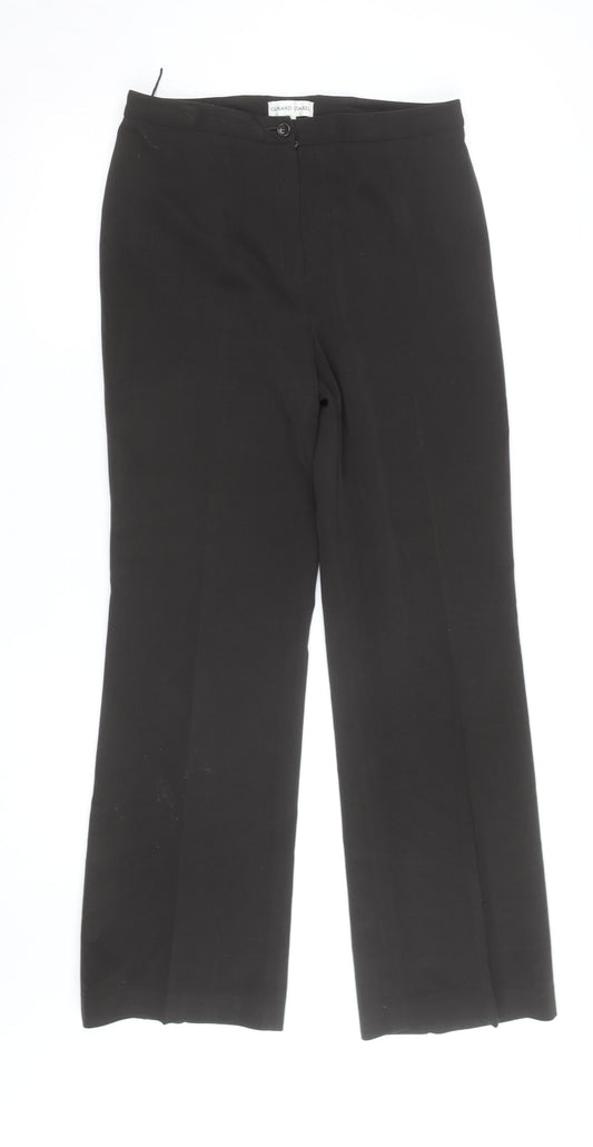Gerard Darel Men Black Dress Pants L Regular Fit Formal Trousers