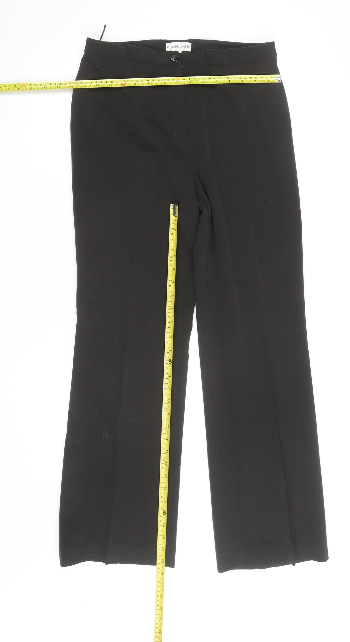 Gerard Darel Men Black Dress Pants L Regular Fit Formal Trousers