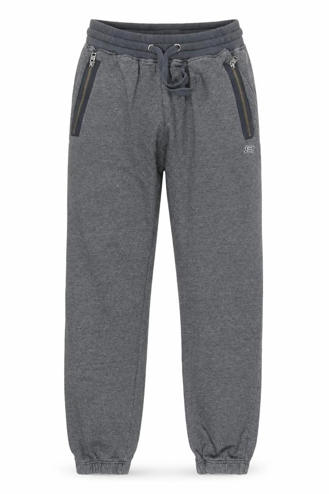 Skechers Men's Grey Jogger Sweatpants M Regular Fit Zip Pockets
