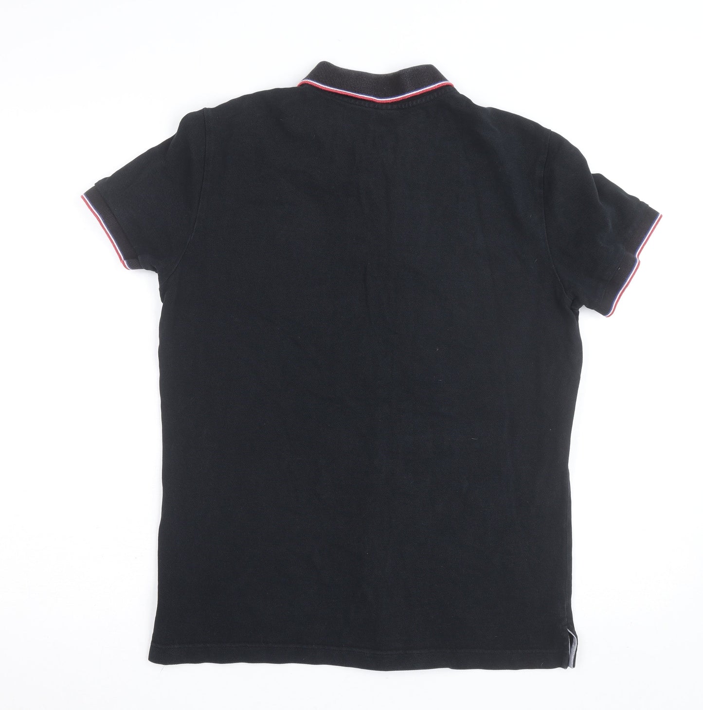 Le Coq Sportif Men's Black Short Sleeve Polo Shirt M