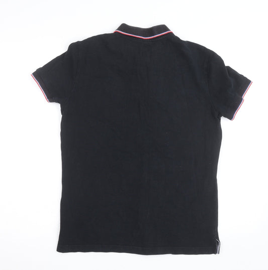 Le Coq Sportif Men's Black Short Sleeve Polo Shirt M