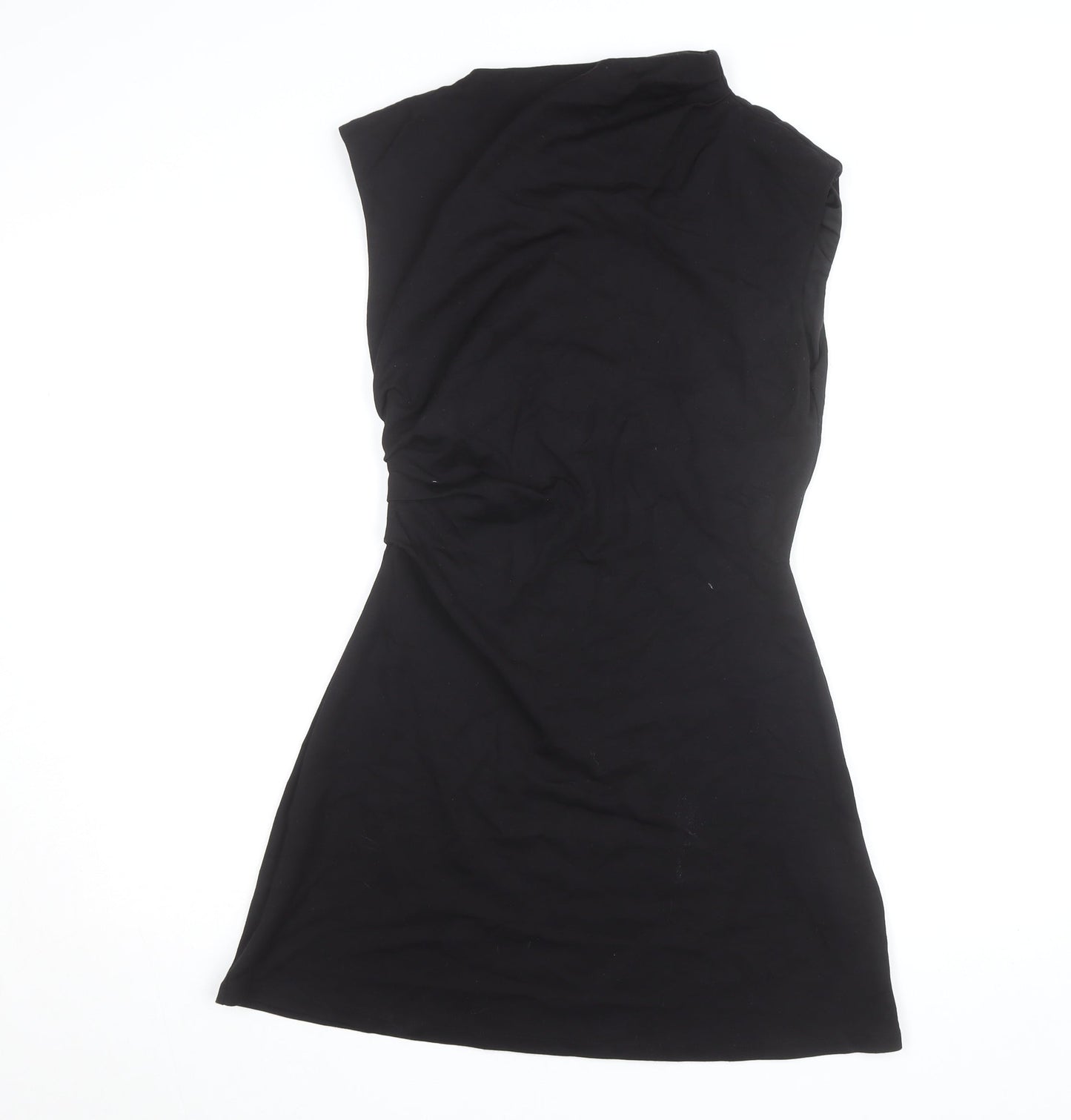 H&M Women’s Black High Neck Sleeveless Bodycon Dress Size 12