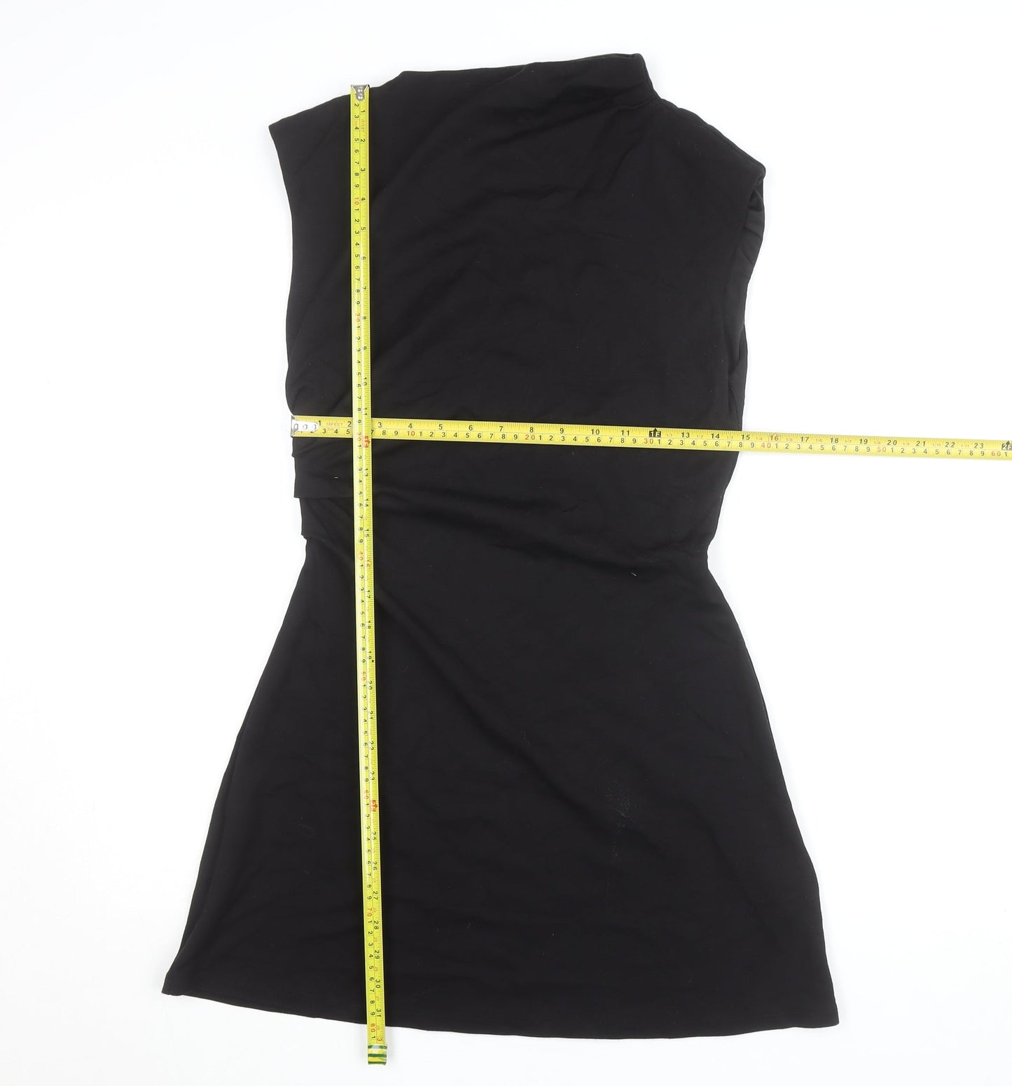 H&M Women’s Black High Neck Sleeveless Bodycon Dress Size 12