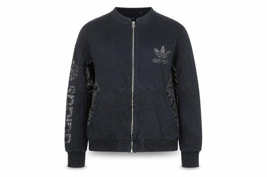 Adidas Women's Black Full Zip Sweatshirt M Cotton Blend Casual