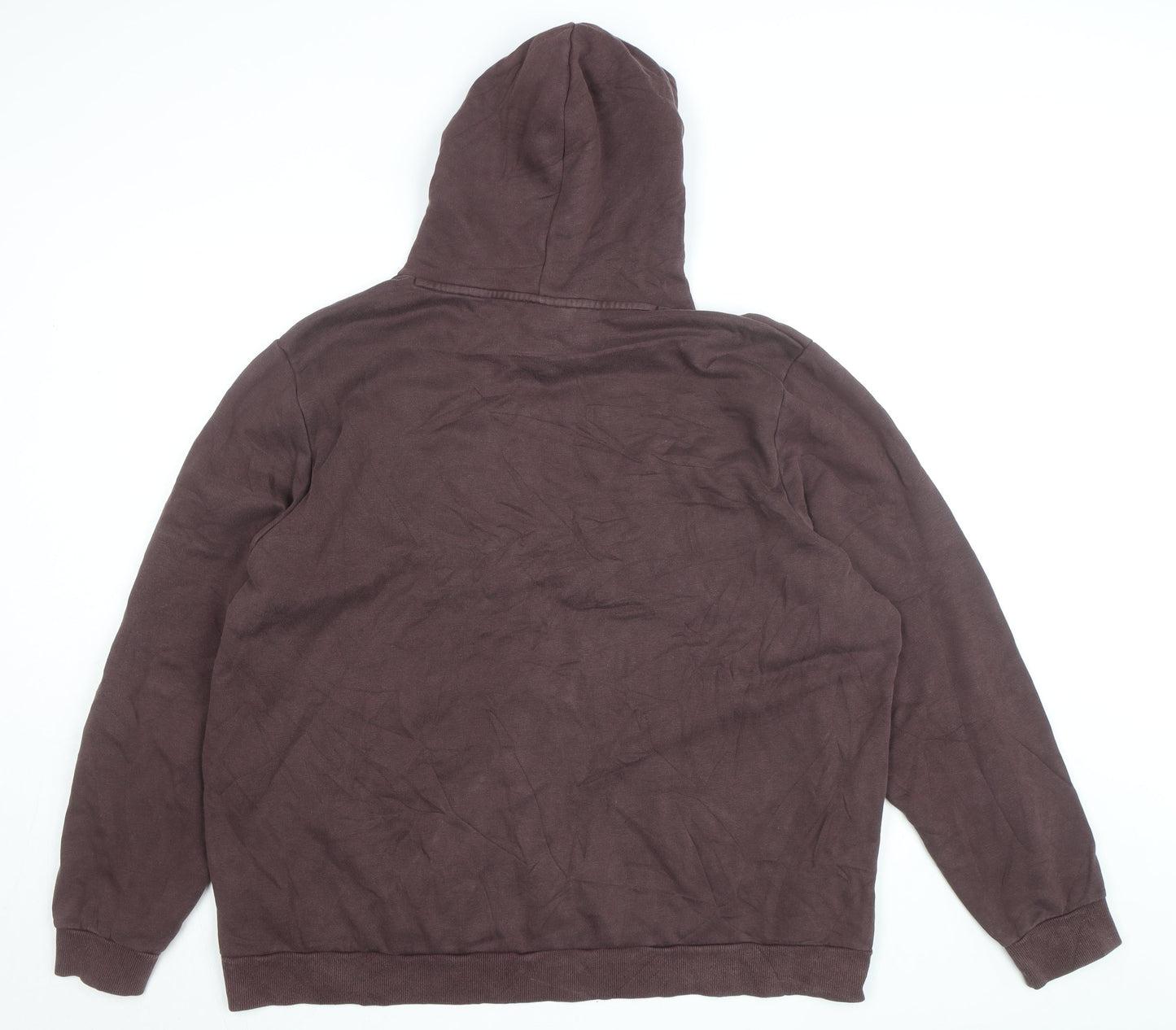 Puma Men's Brown 2XL Pullover Hoodie with Logo Print